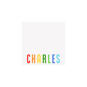Rainbow Name Gift Tags & Stickers