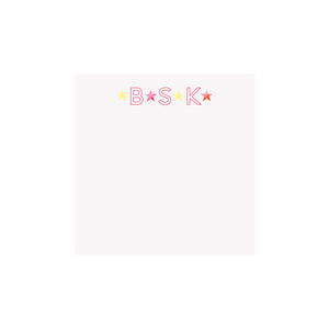 Bright Stars Monogram Notepad