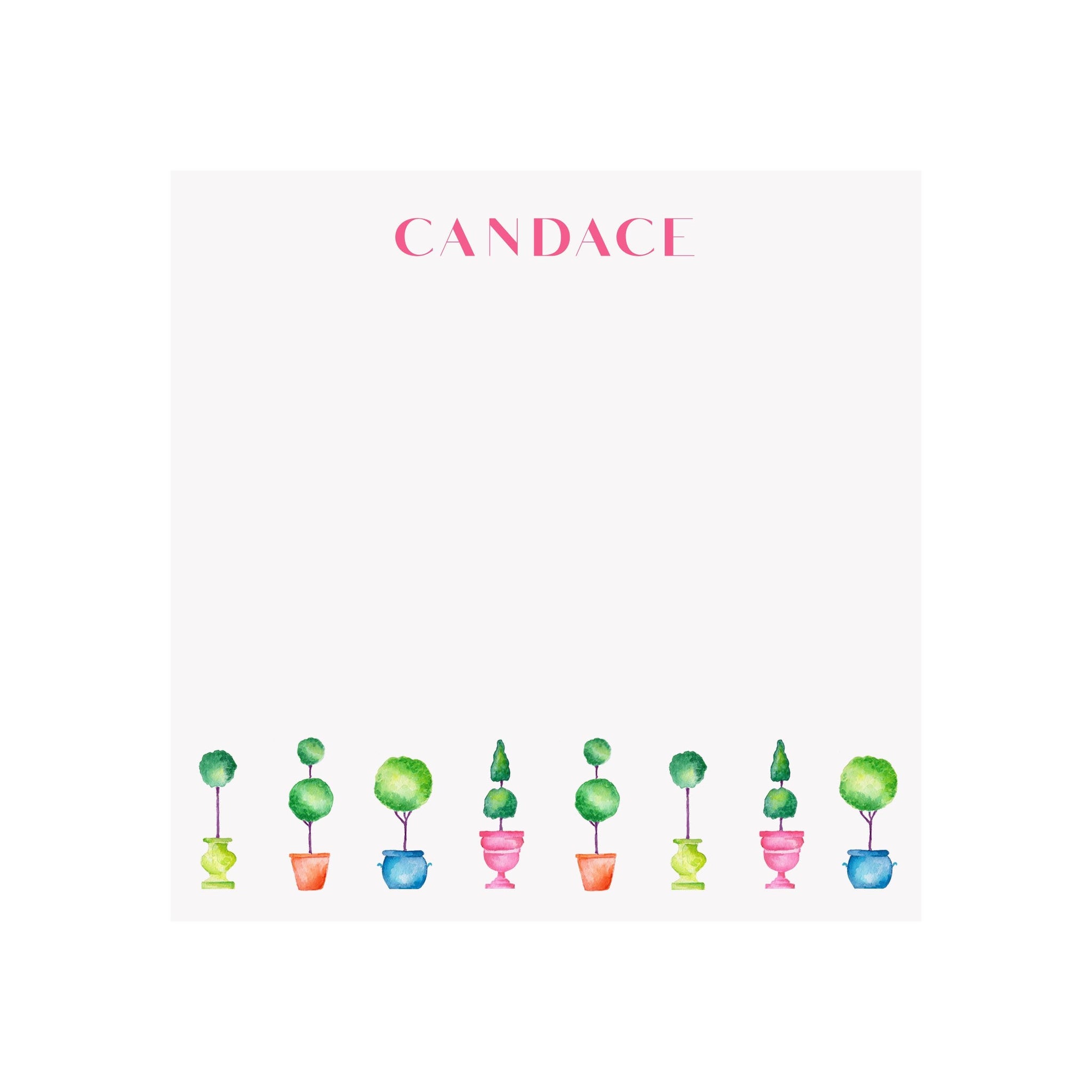 Neon Topiaries Notepad- Personalized - Brake Ink Stationery