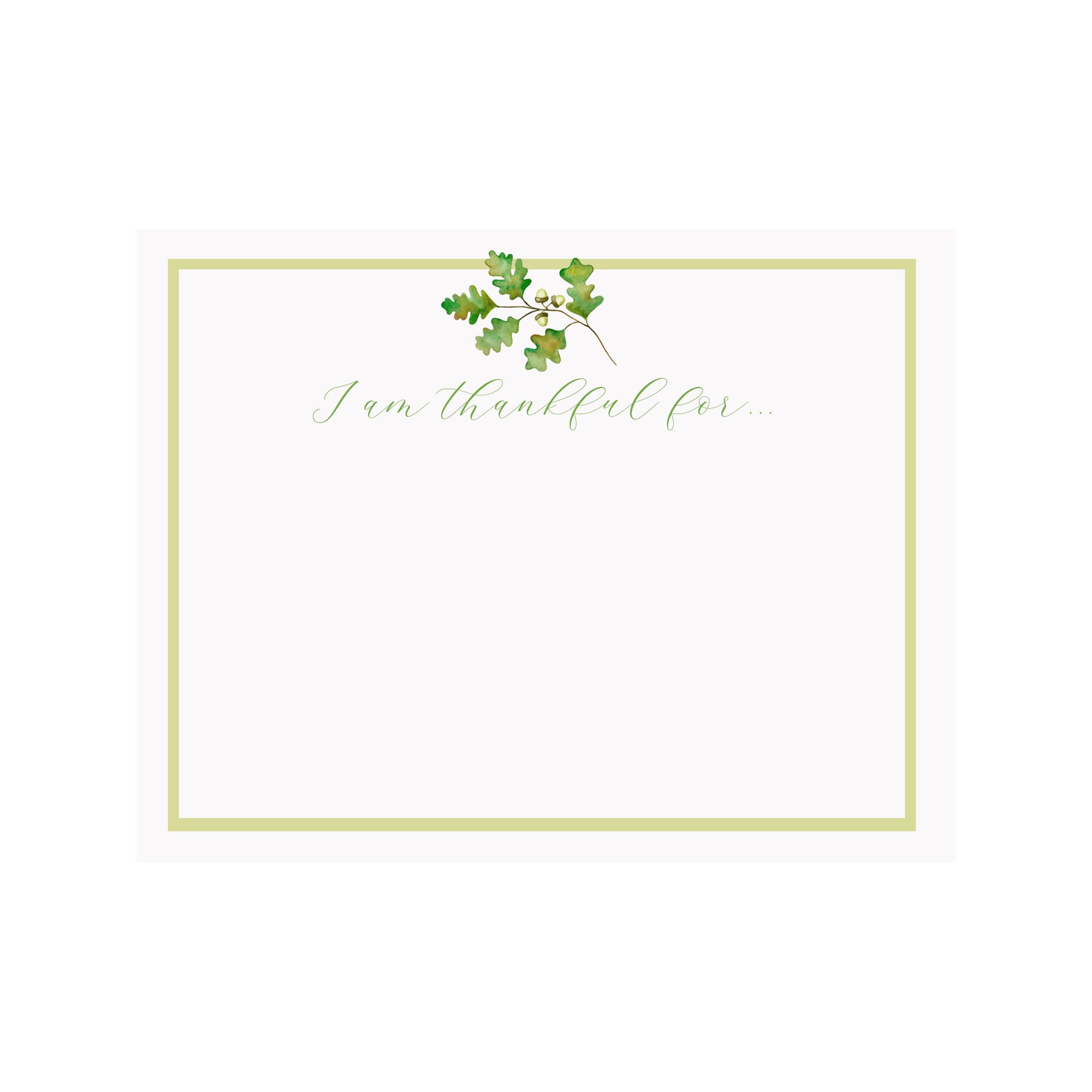 Oak Leaf Thankful Note Card