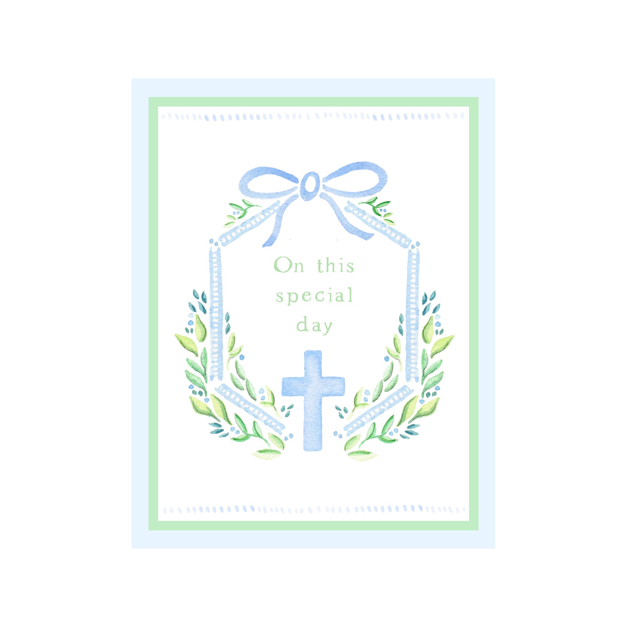 On this Special Day Cross Card- Blue