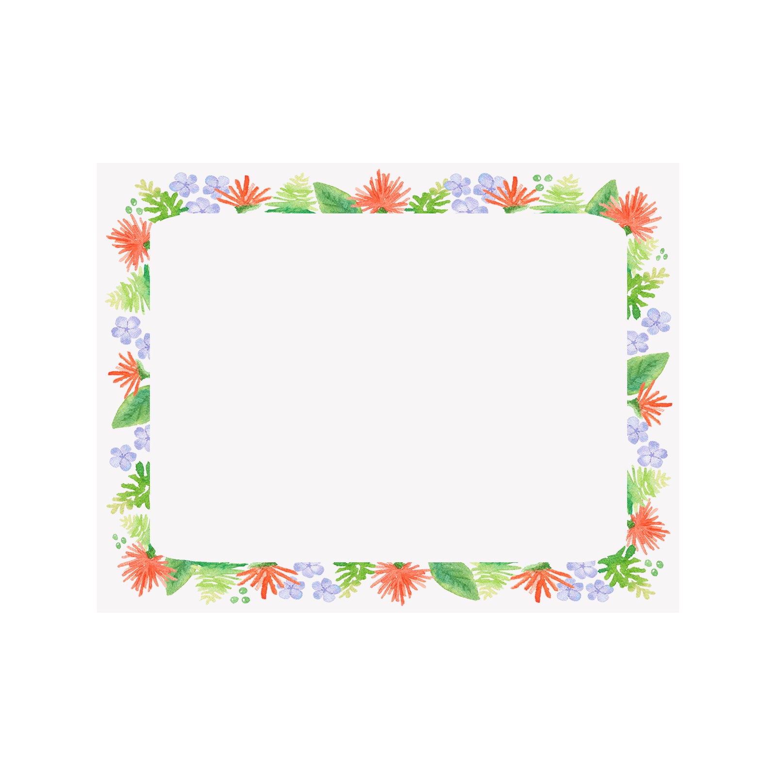 Orange Flame Border Note Card