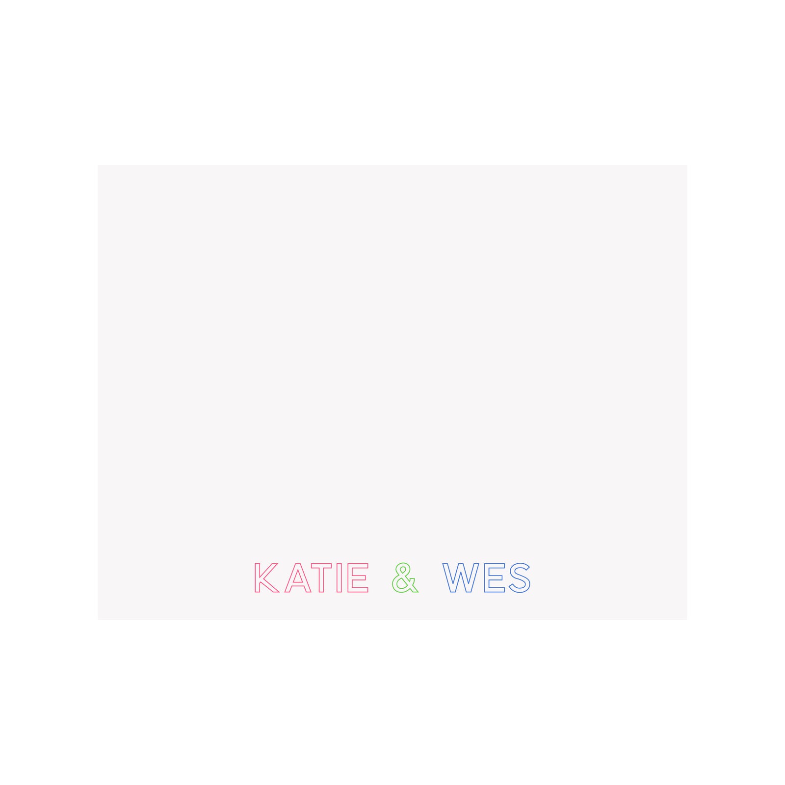 Outline Name Stationery