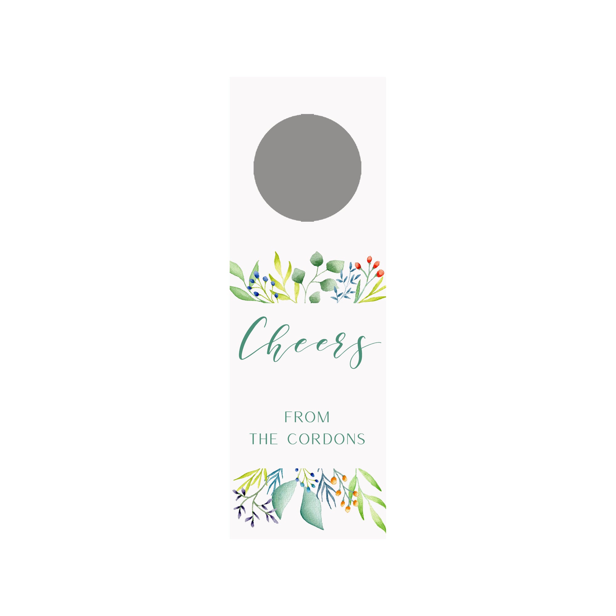 Foliage Personalized Wine Tag