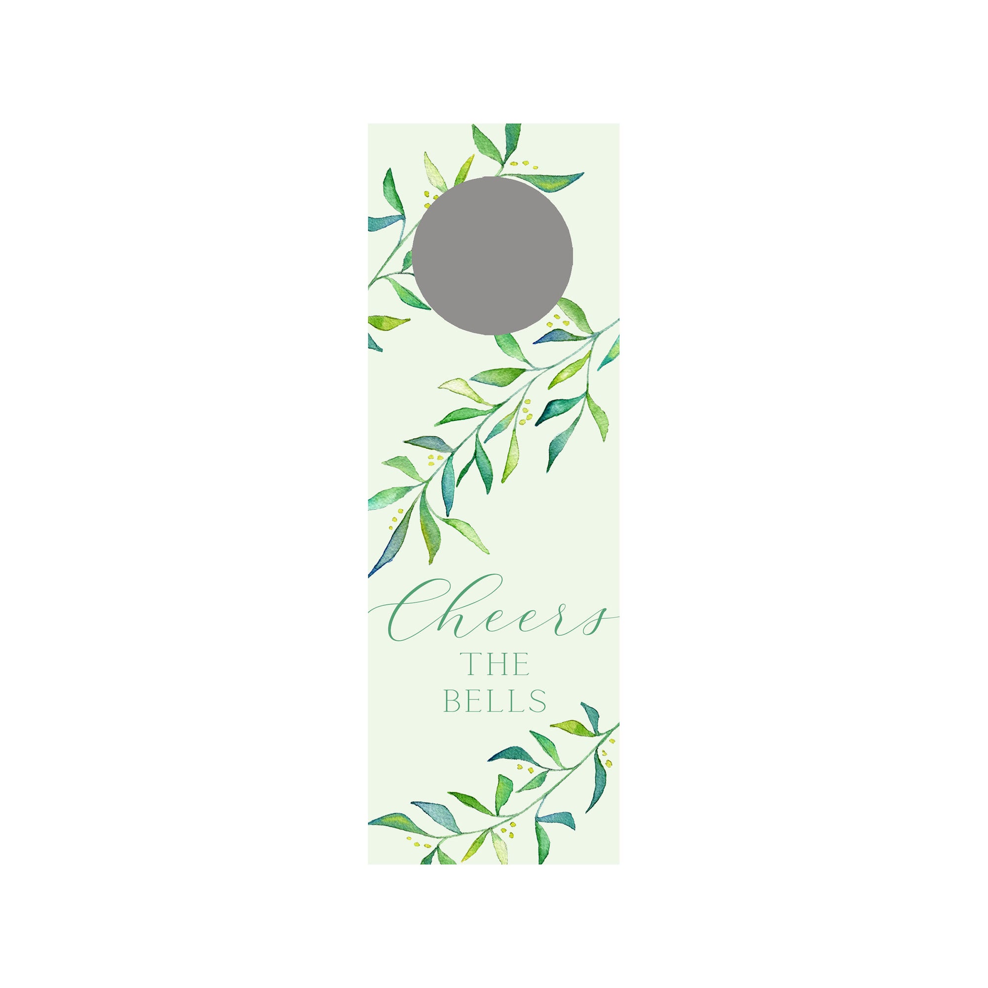 Holly Branch Personalized Wine Tag