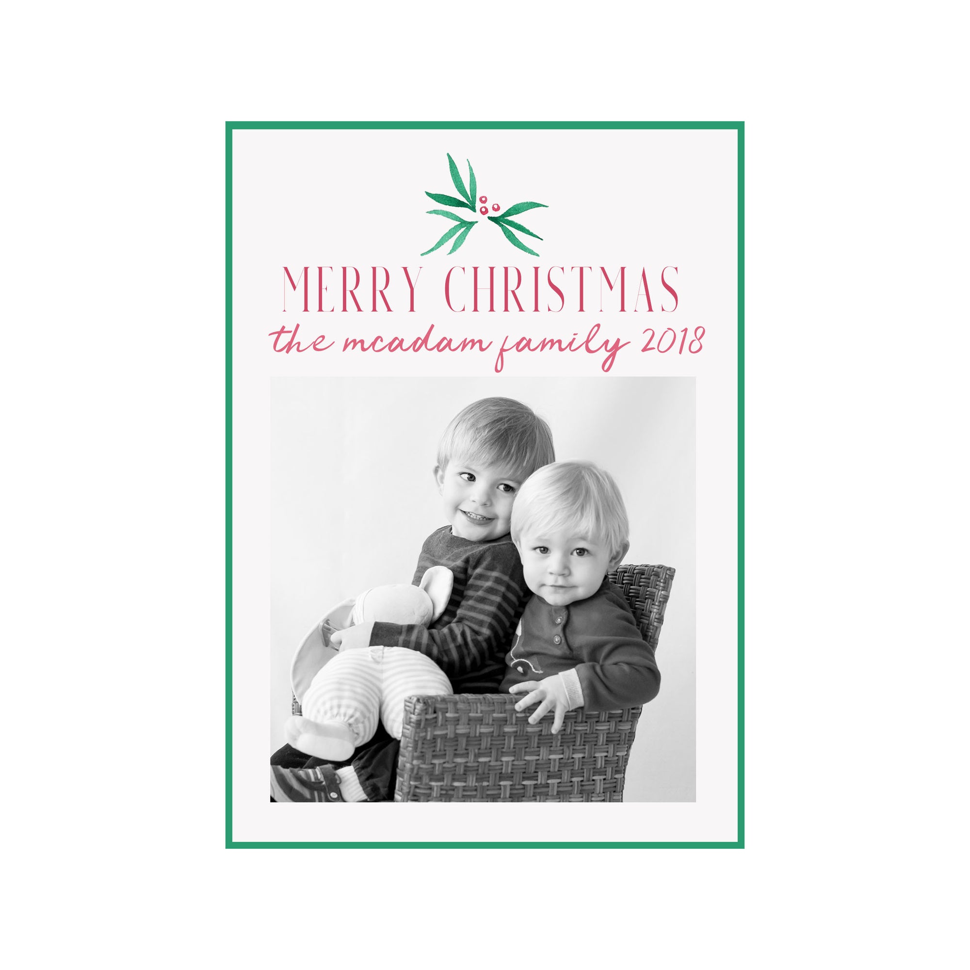 Pine Holiday Photo Cards