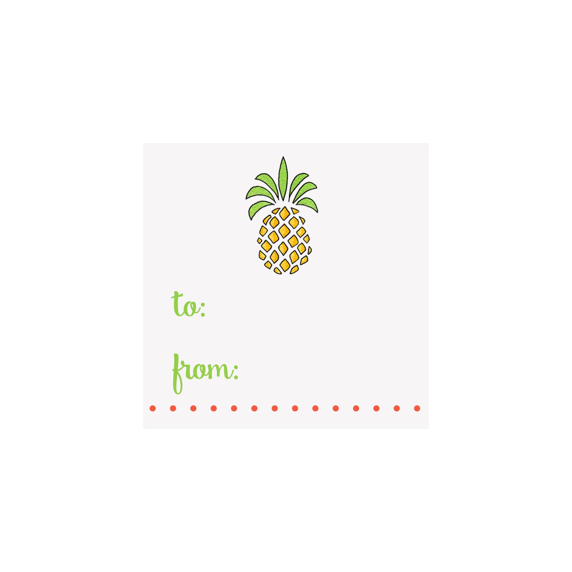 Pineapple Gift Tag