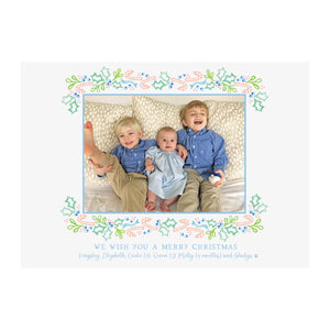 Pink Candy Canes Holiday Photo Cards