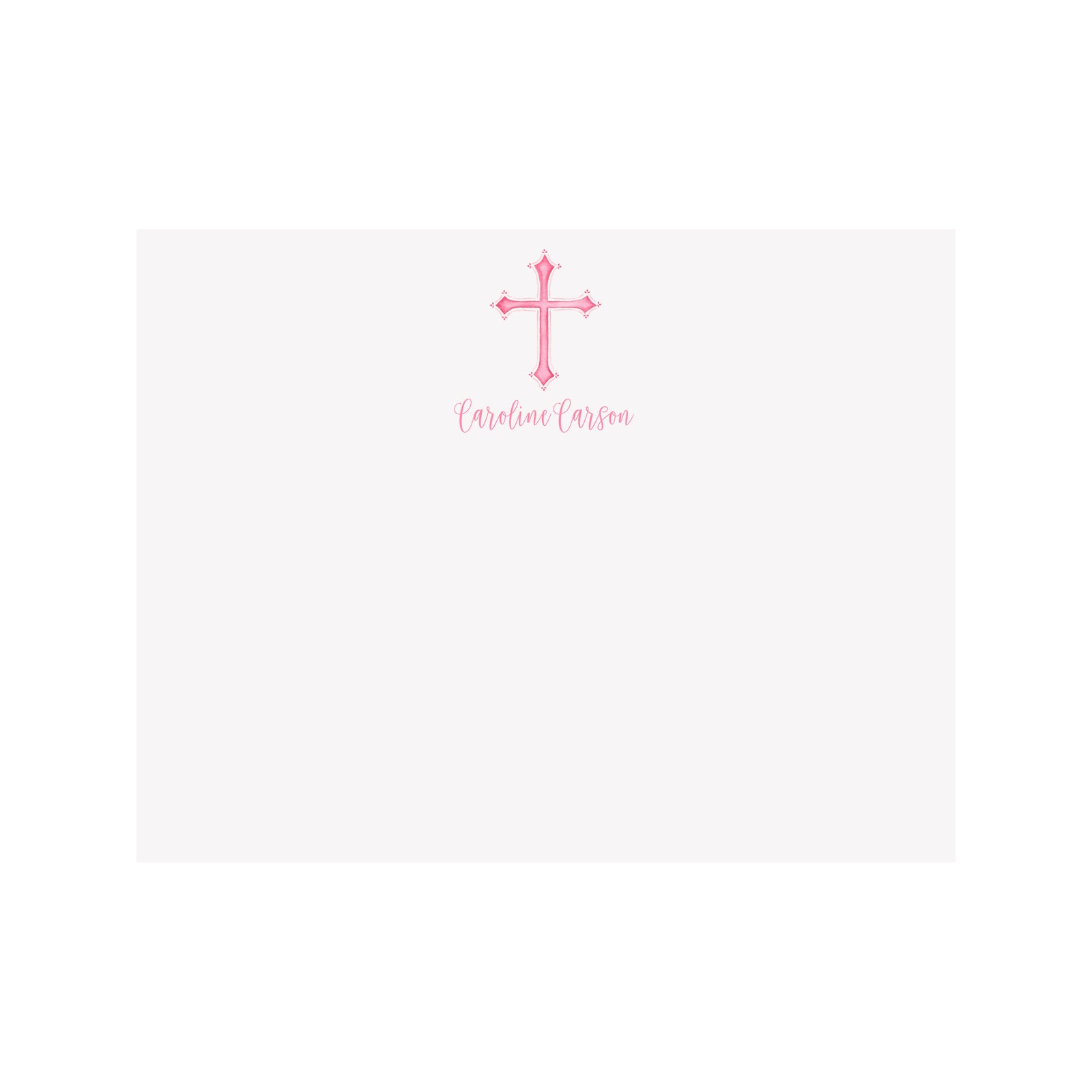 Pink Cross Stationery