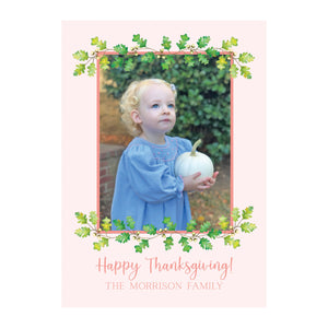 Pink Oak Holiday Photo Cards