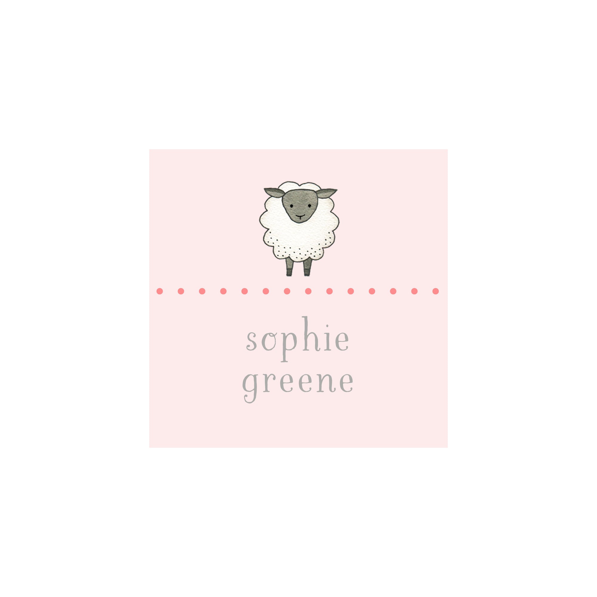 Sheep Gift Tags & Stickers - Pink
