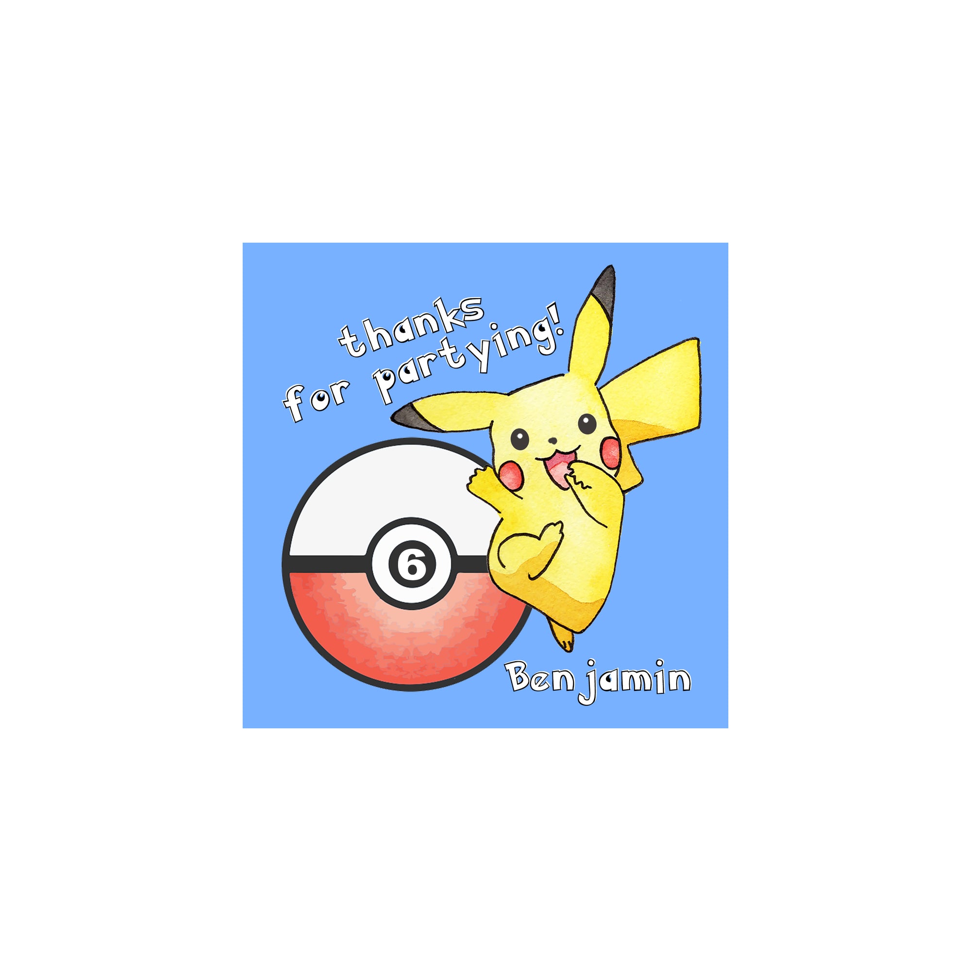 Poke Mon Gift Tags & Stickers