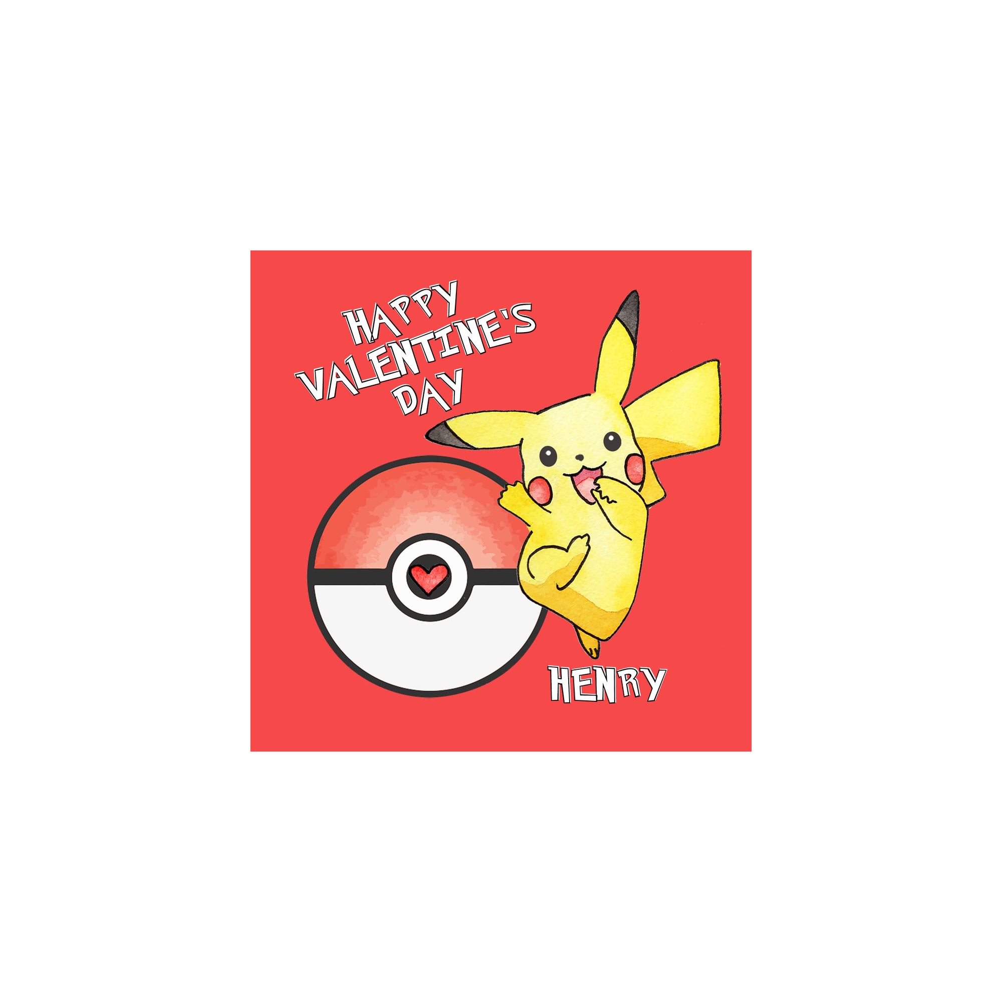 Pokemon Valentine Gift Tags & Stickers