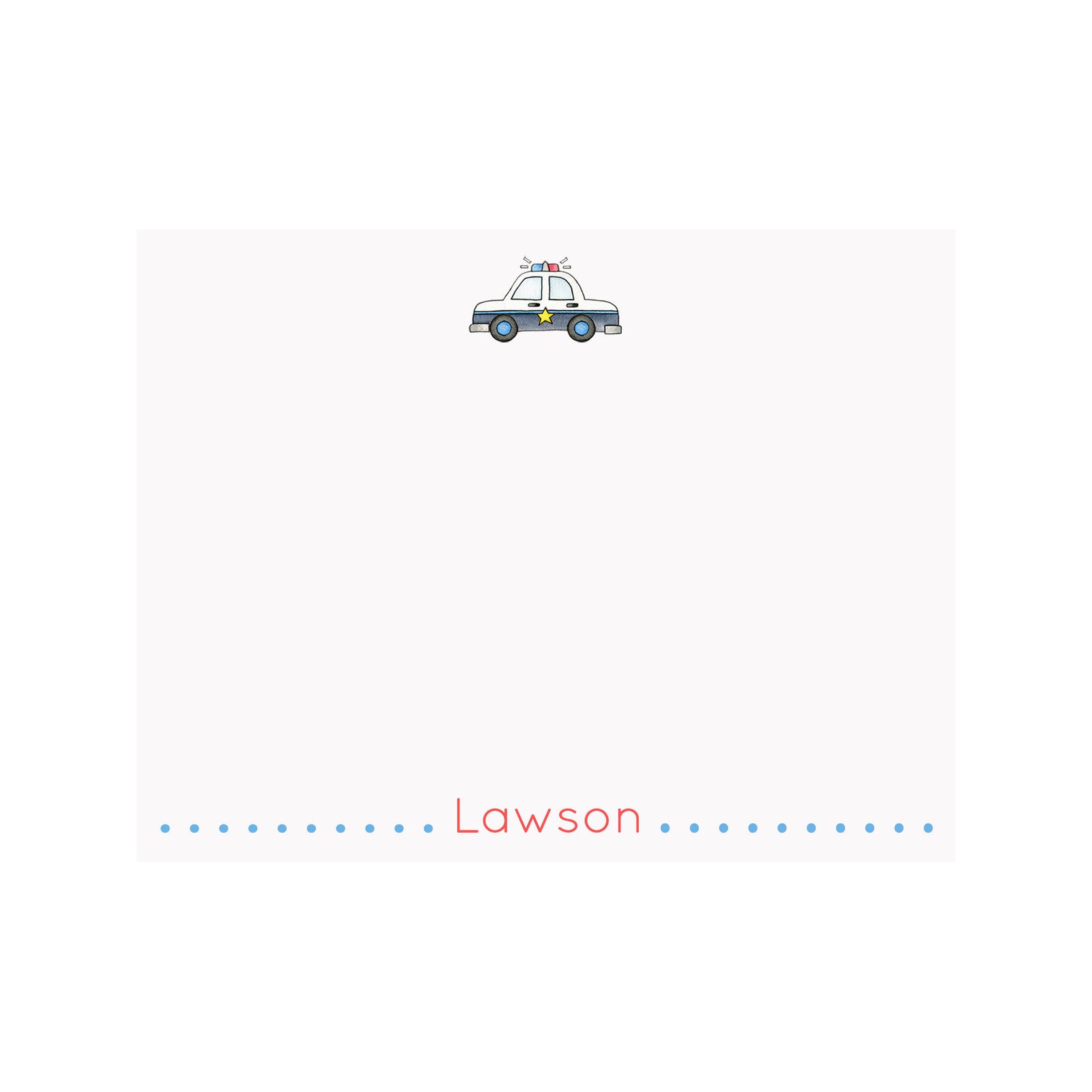 Police Car Stationery