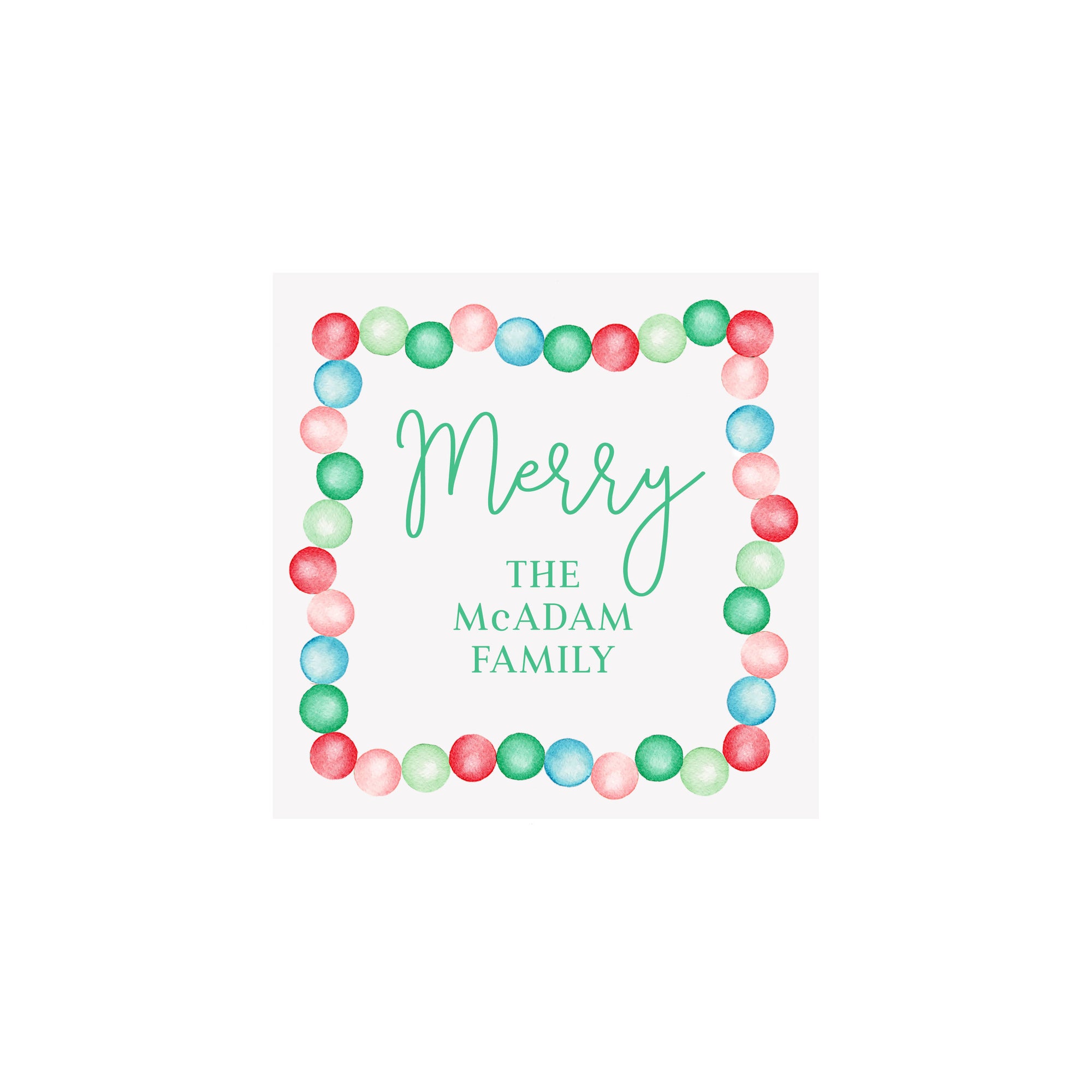 PomPom Garland Personalized Gift Tags & Stickers