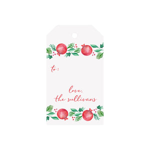 Pomegranate Garland Personalized Luggage Gift Tags