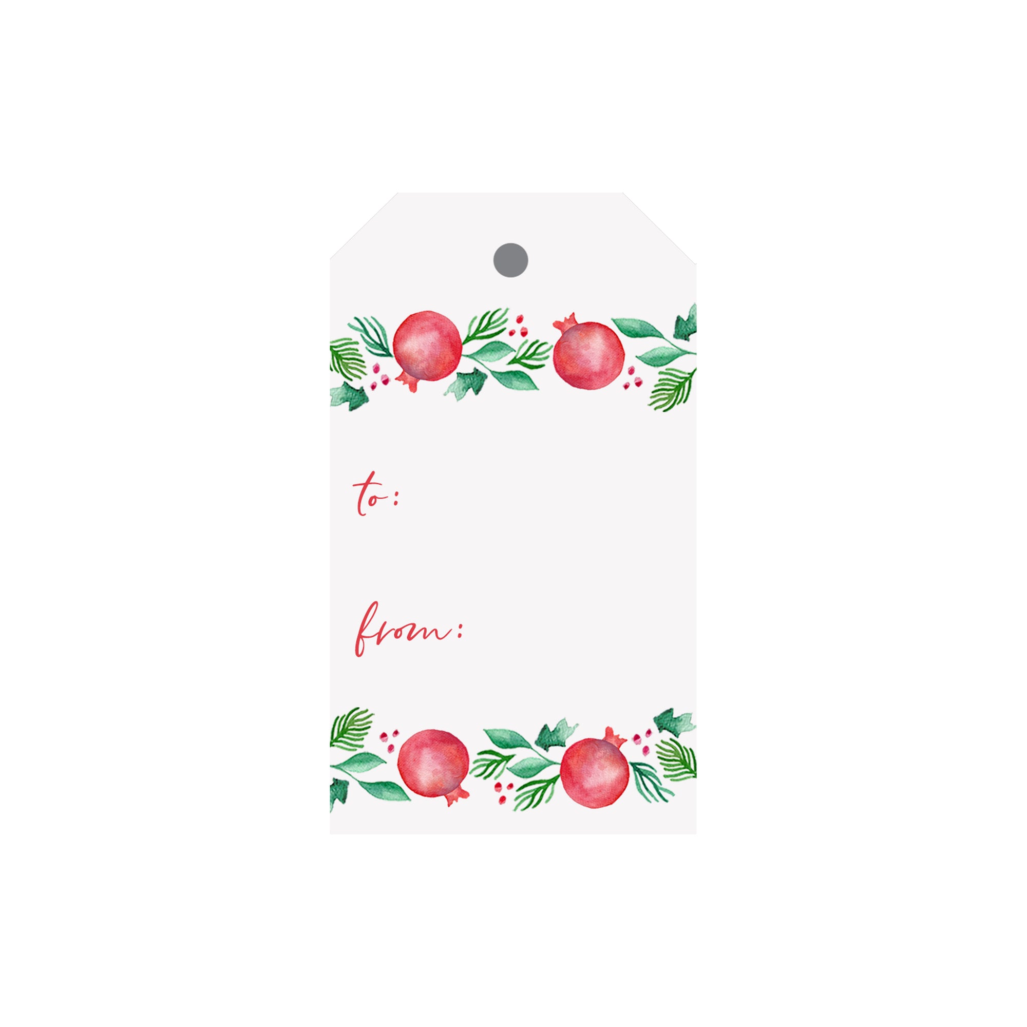 Pomegranate Garland Luggage Gift Tags