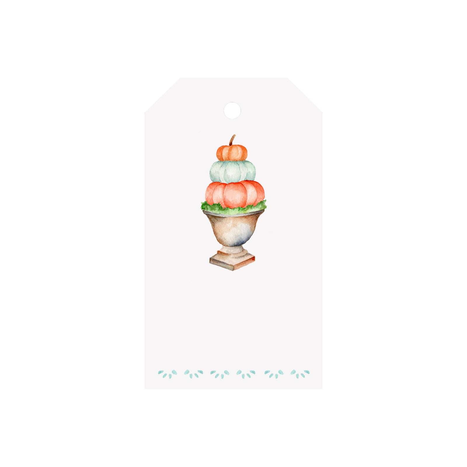 Pumpkin Topiary Luggage Gift Tags