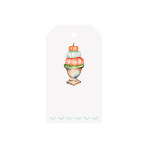 Pumpkin Topiary Luggage Gift Tags