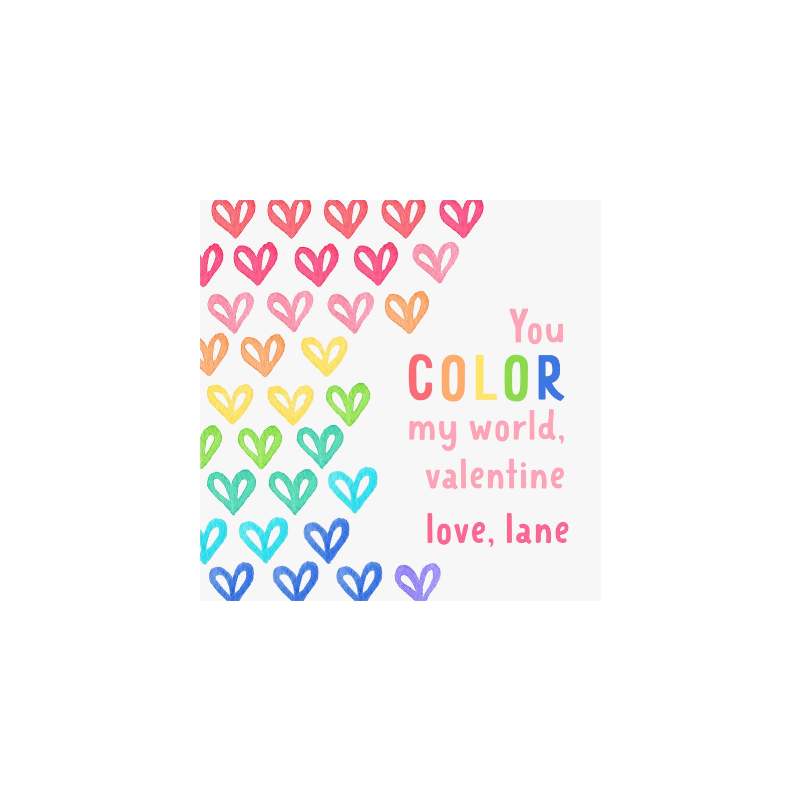 Rainbow Hearts Gift Tags & Stickers