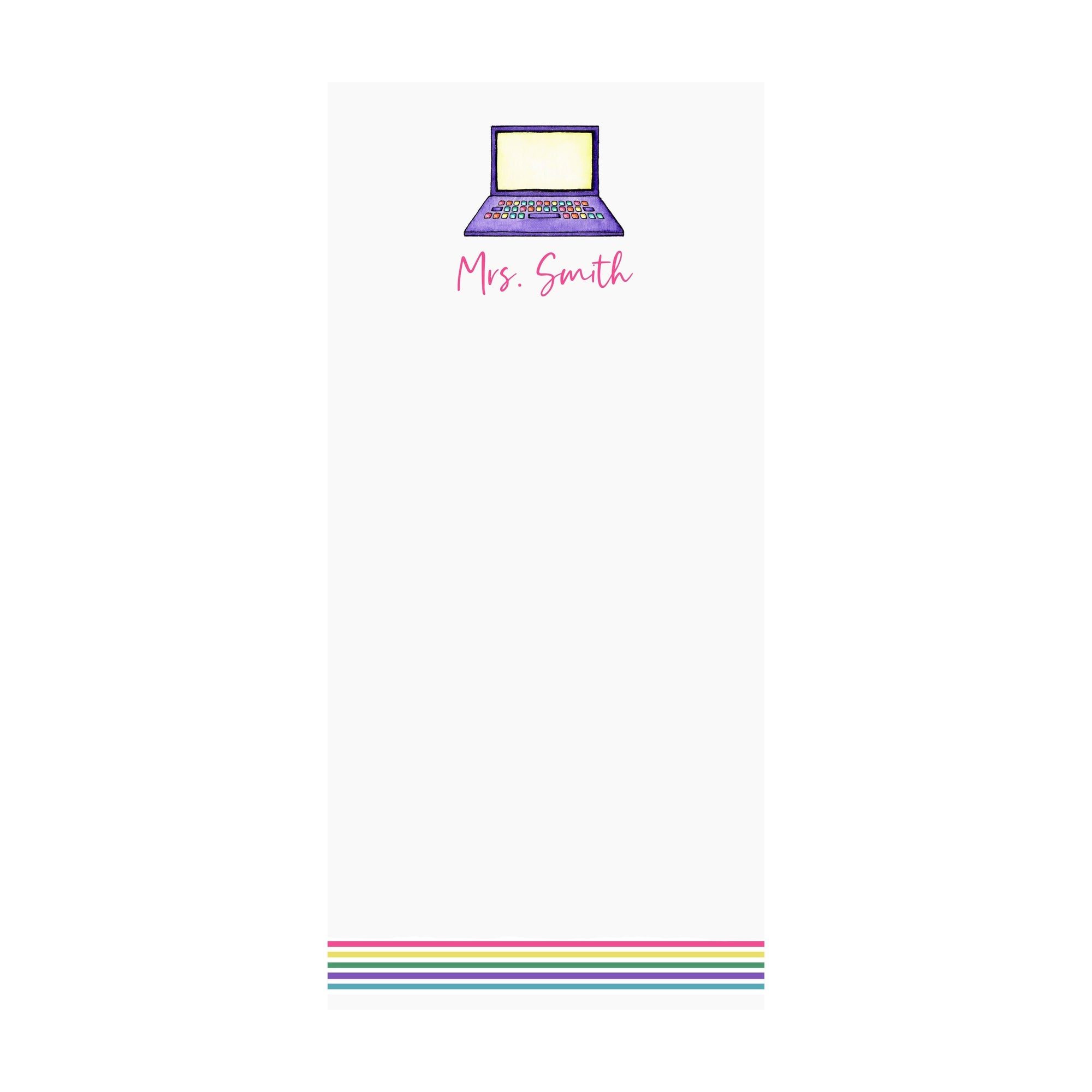 Purple Notepage Rainbow Purple Laptop Notepad- Personalized - Brake Ink Stationery