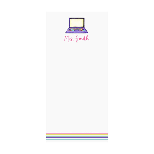 Purple Notepad Sticker Rainbow Purple Laptop Notepad- Personalized - Brake Ink Stationery