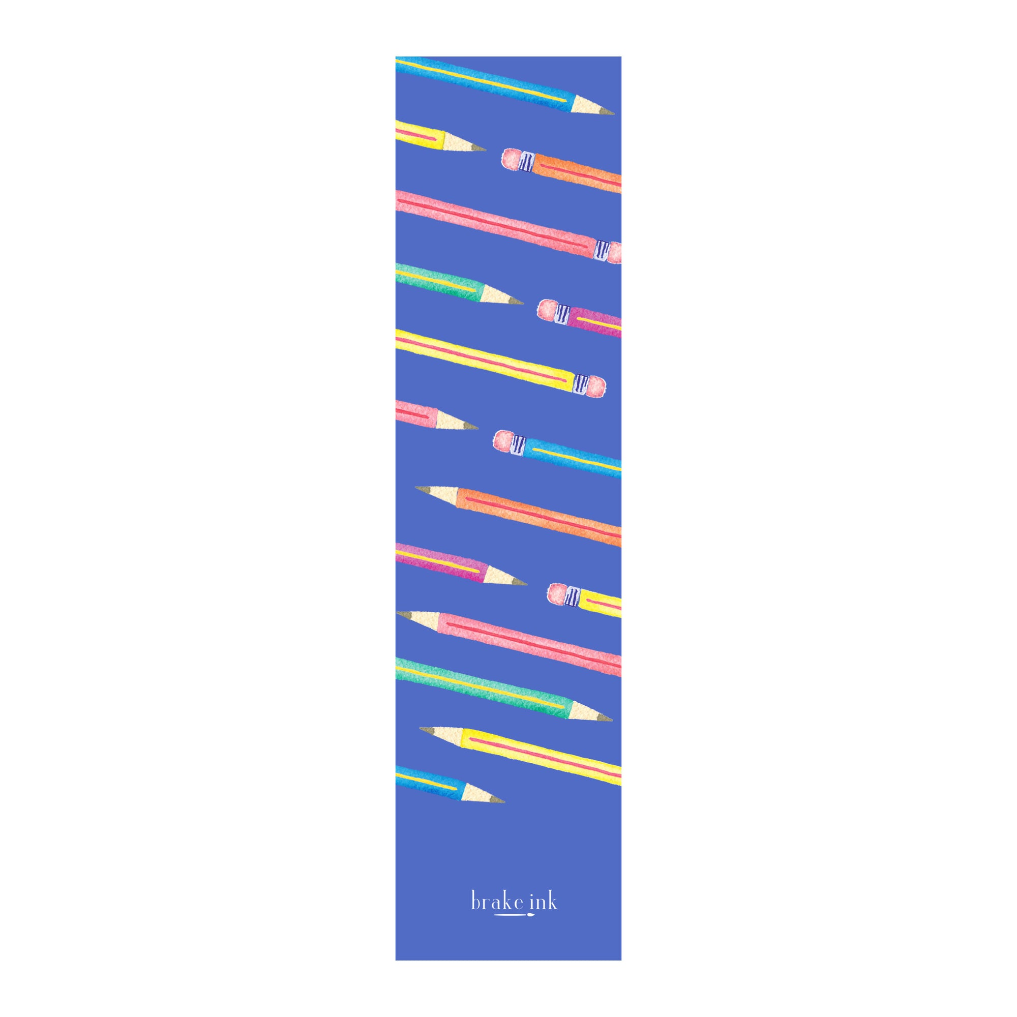 Rainbow Pencils Personalized Bookmark- Laminated with Ribbon