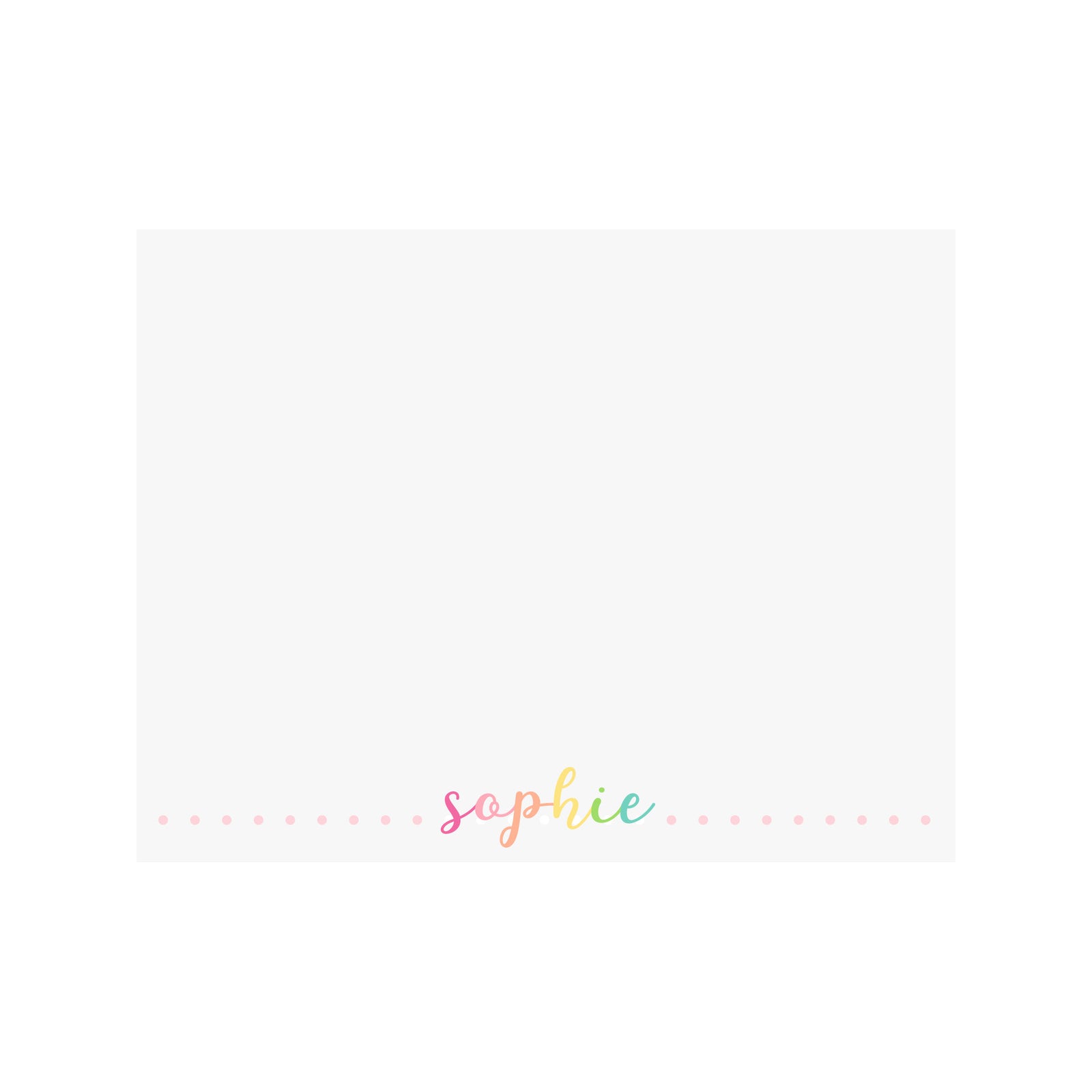 Rainbow Script Name Stationery