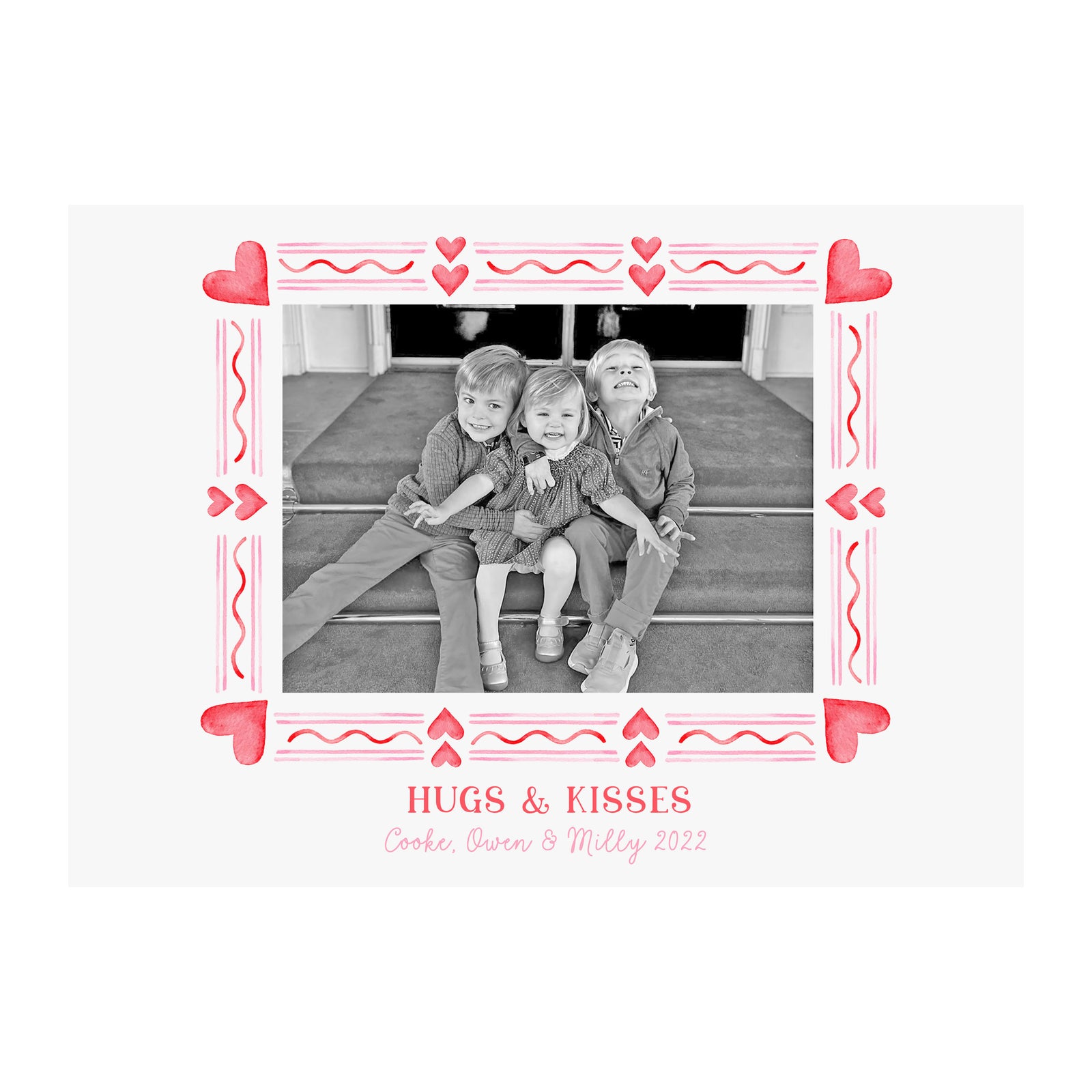 Ribbon Hearts Valentine's Day Photo Cards