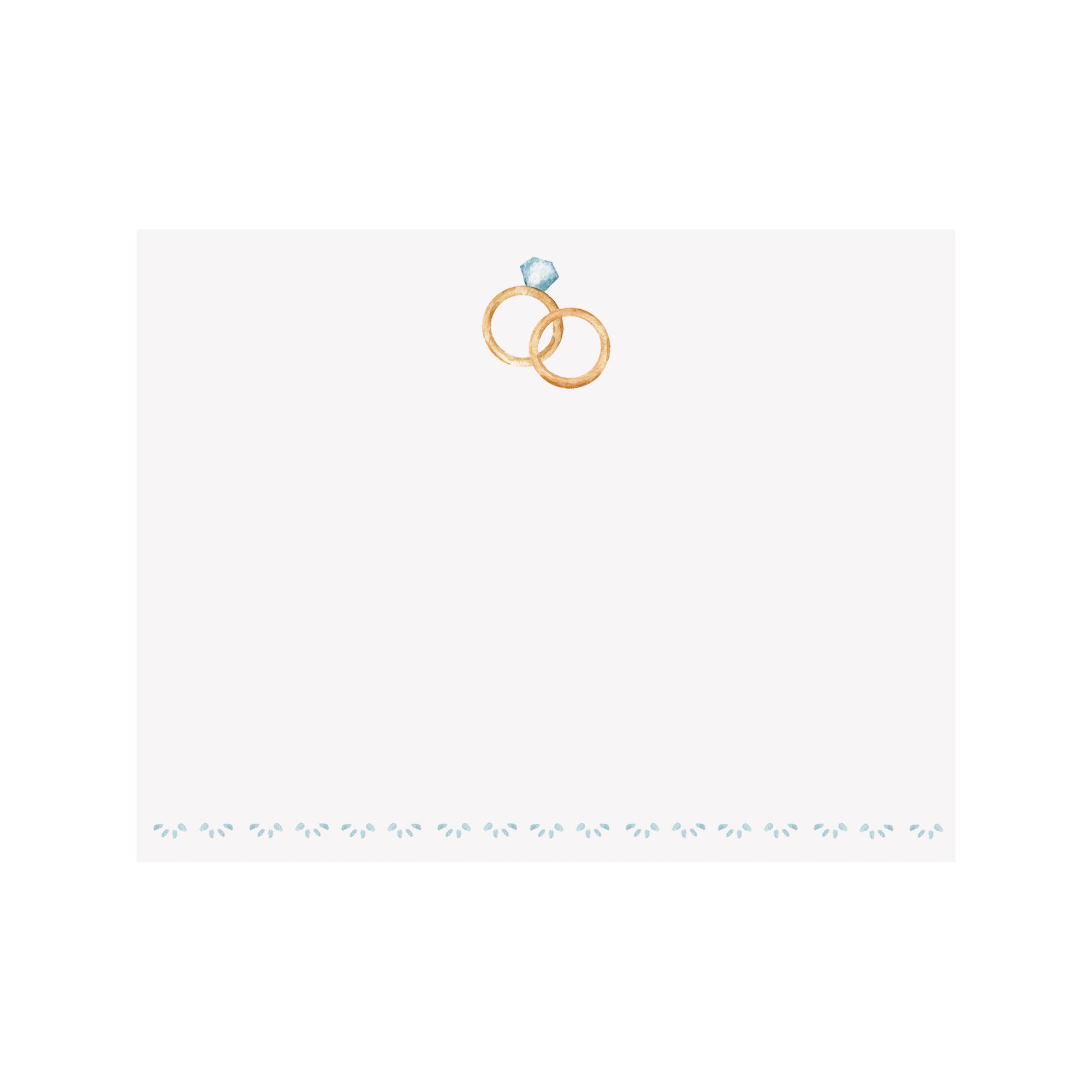 Wedding Rings Note Card - Brake Ink Stationery