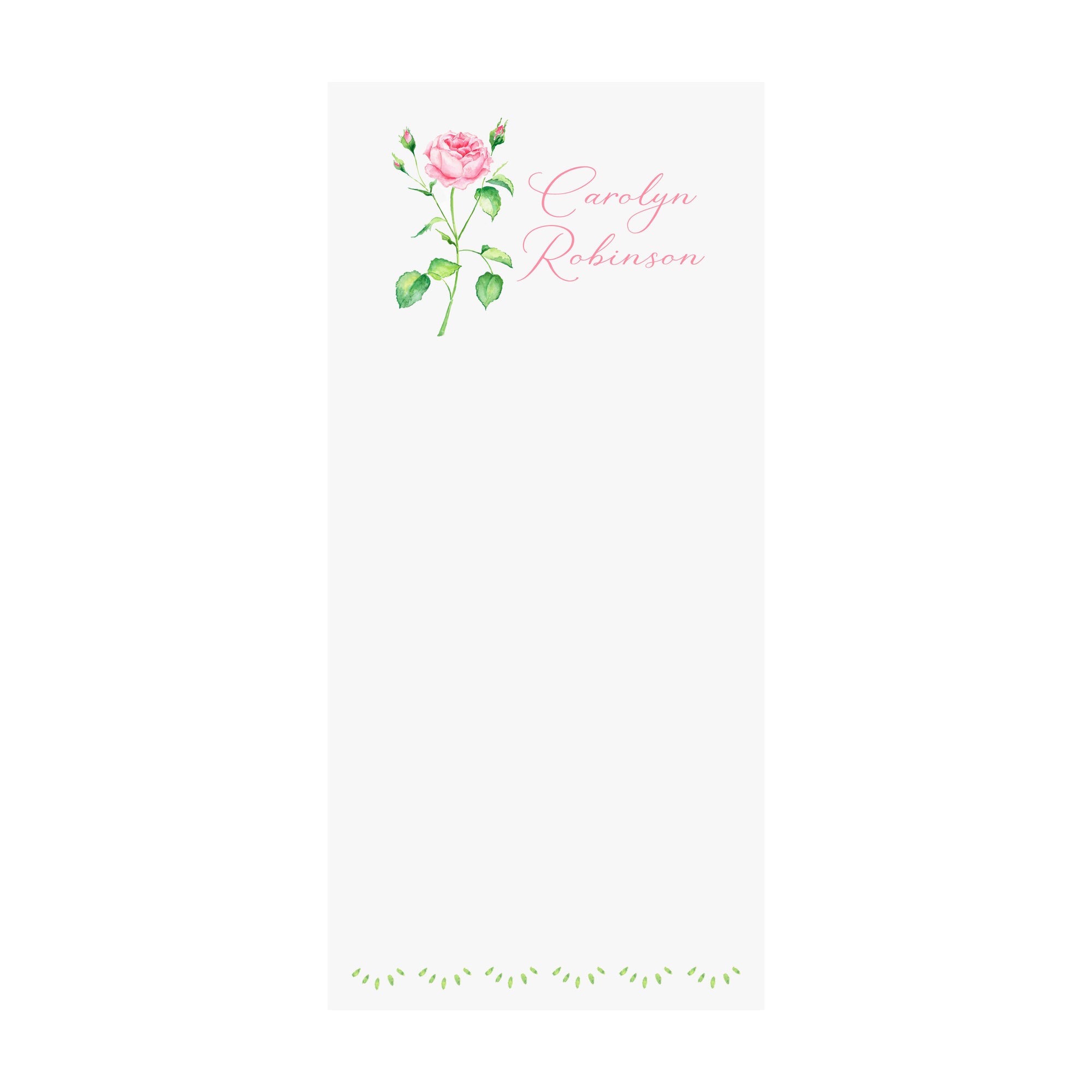 Rose Notepad- Personalized