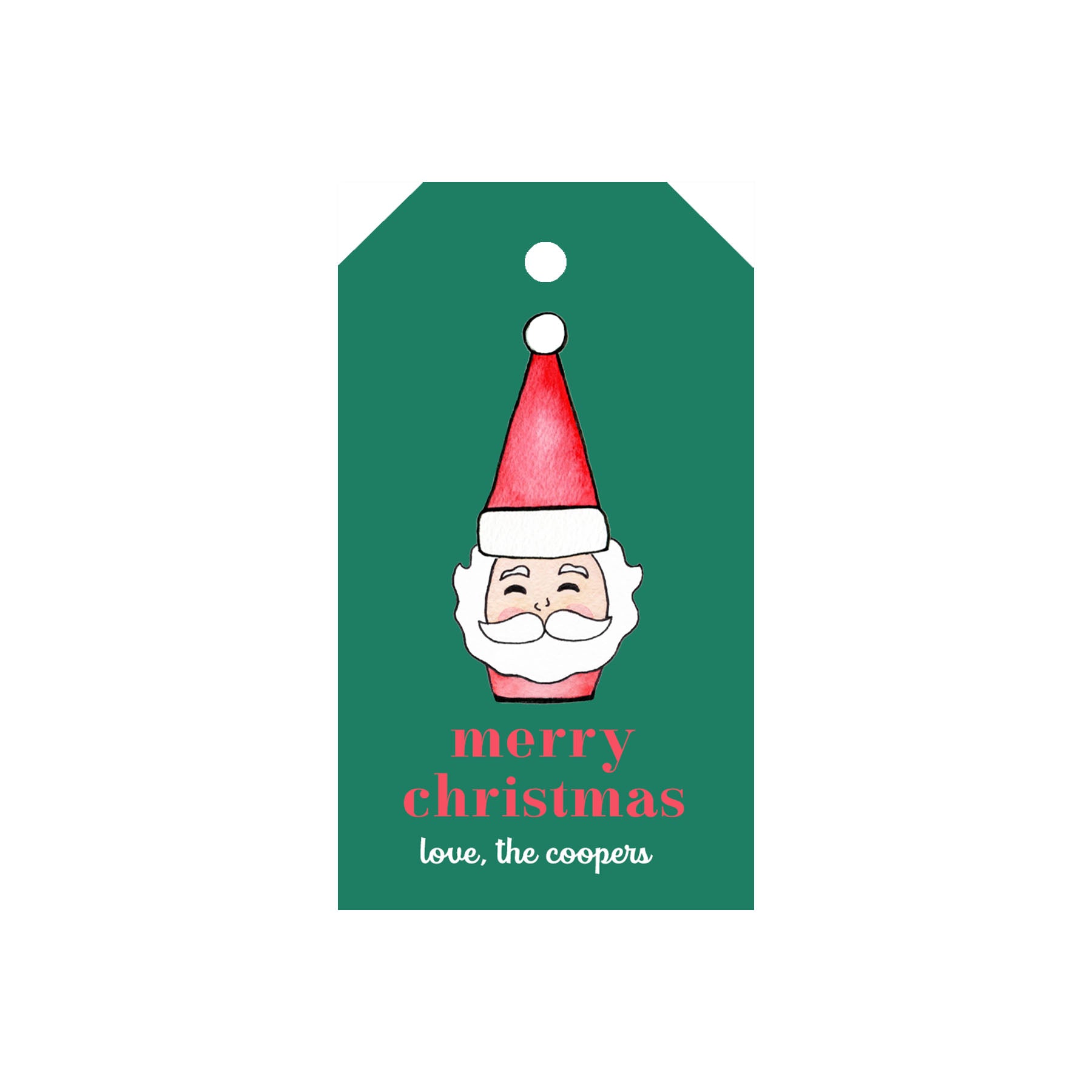 Santa Personalized Luggage Gift Tags