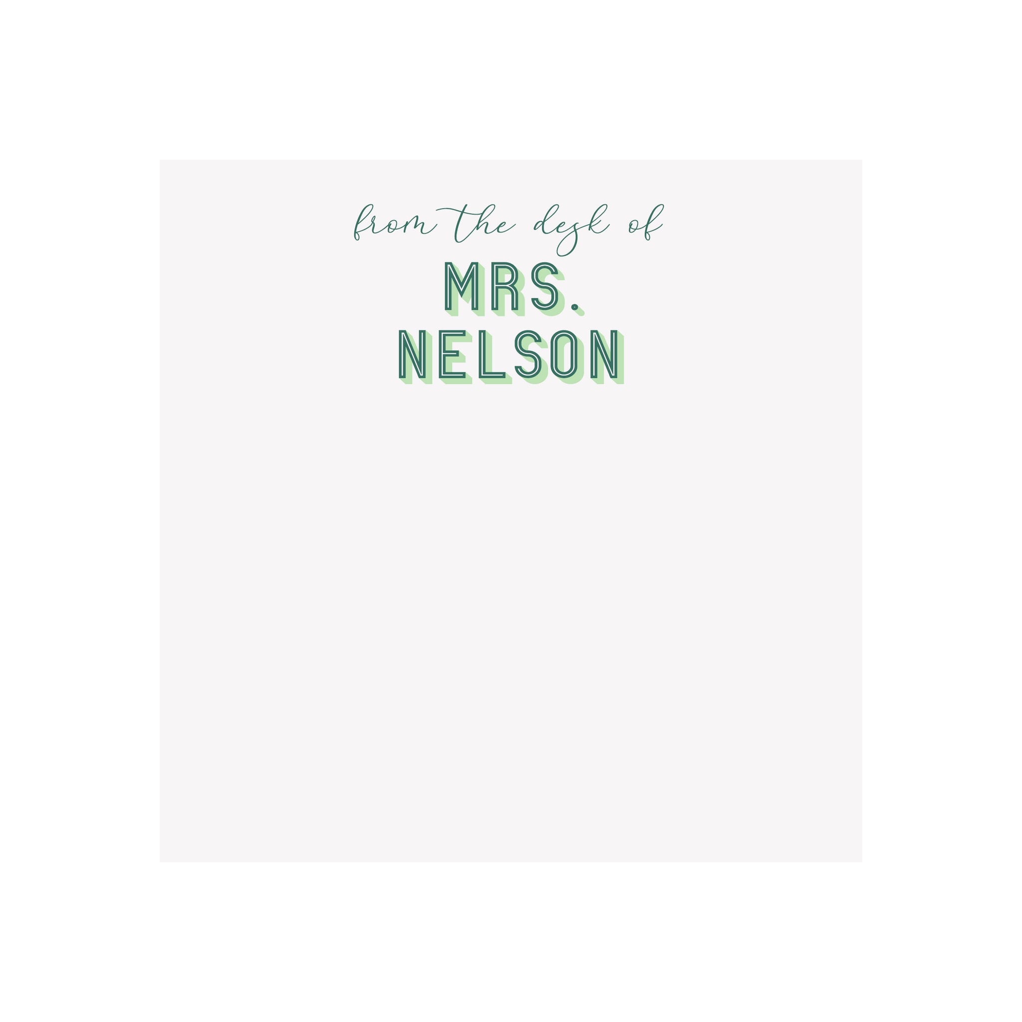 School Colors Notepad- Personalized - Brake Ink Stationery