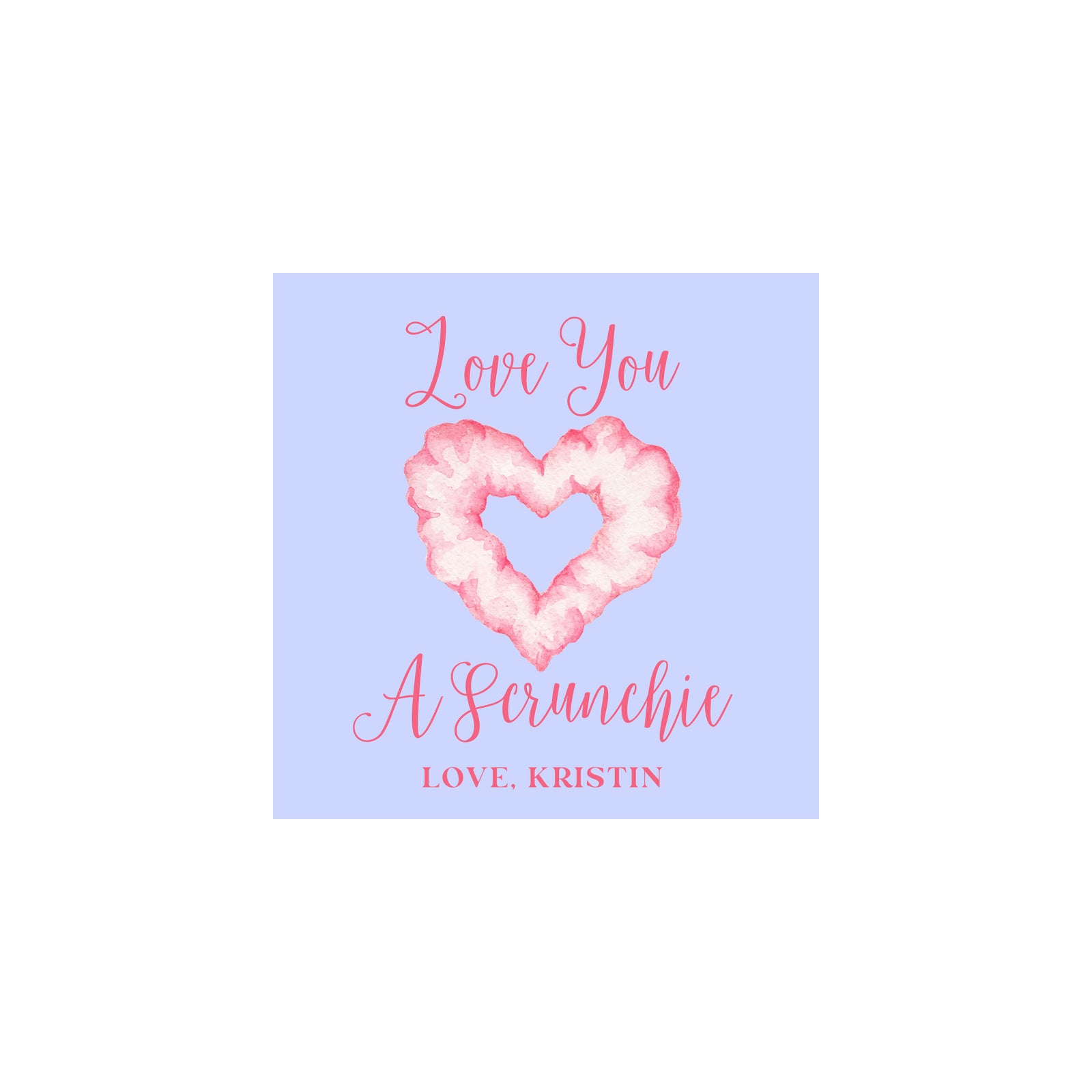Scrunchie Valentine Gift Tags & Stickers