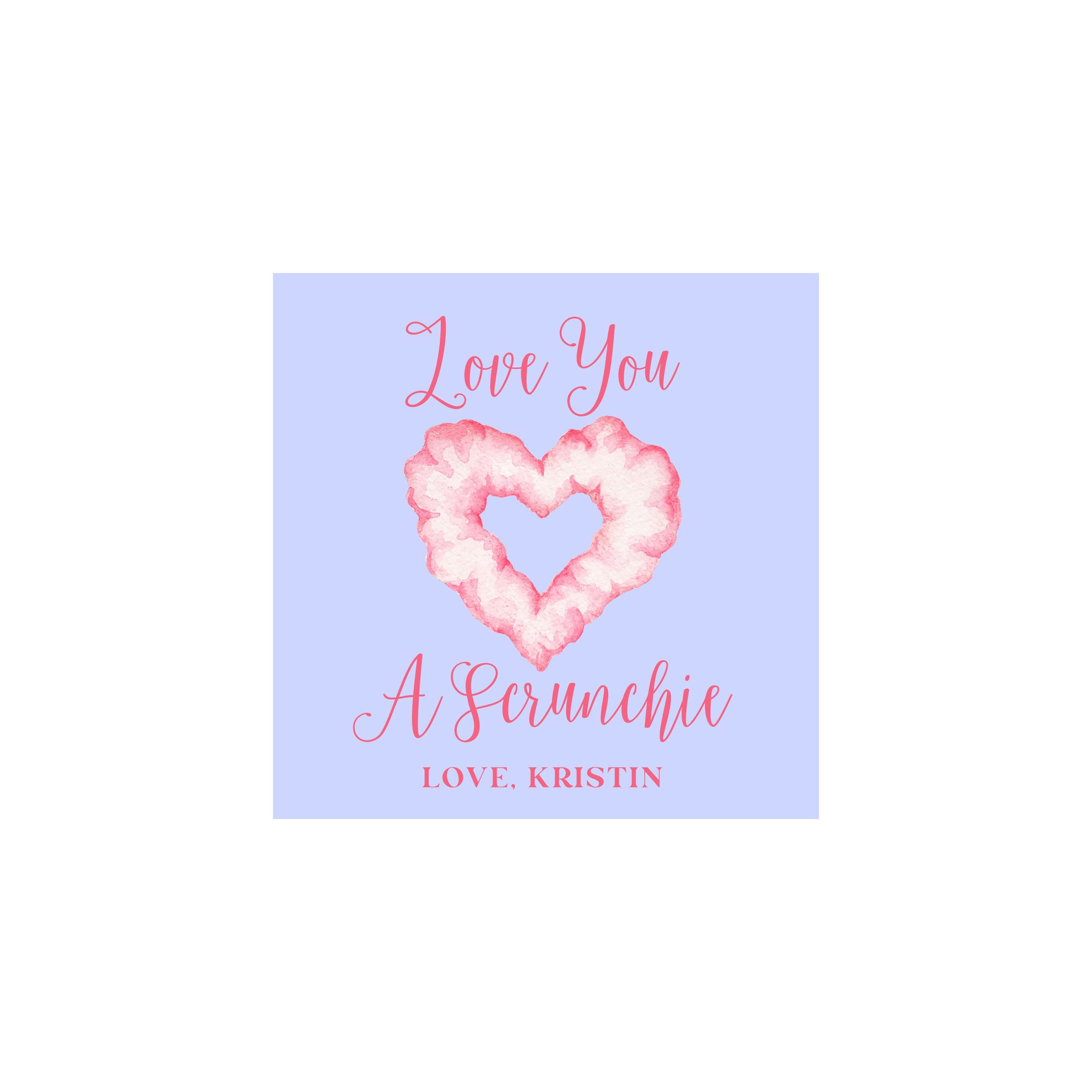 Scrunchie Valentine Gift Tags & Stickers