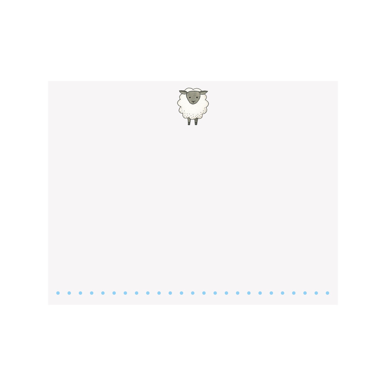 Sheep Note Card- Blue