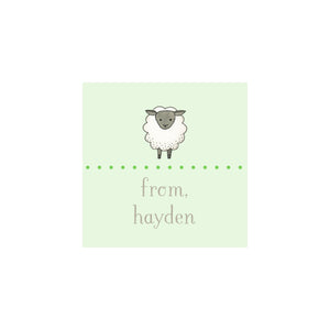 Sheep Gift Tags & Stickers - Green