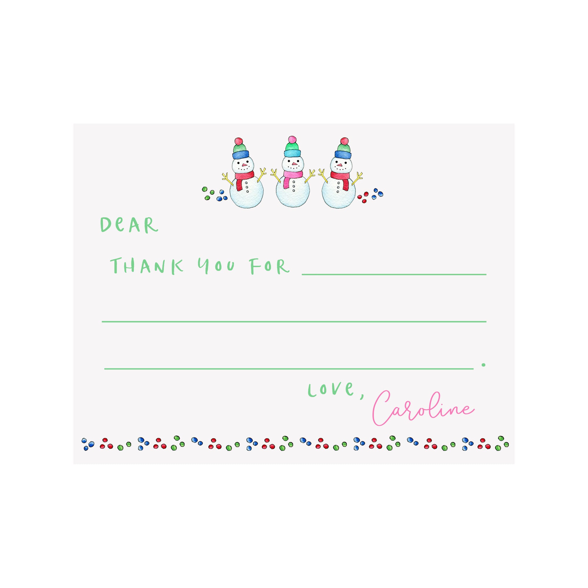 Snowman Stationery