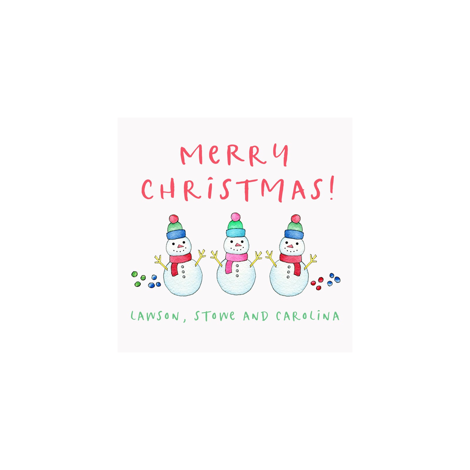Snowman Personalized Gift Tags & Stickers