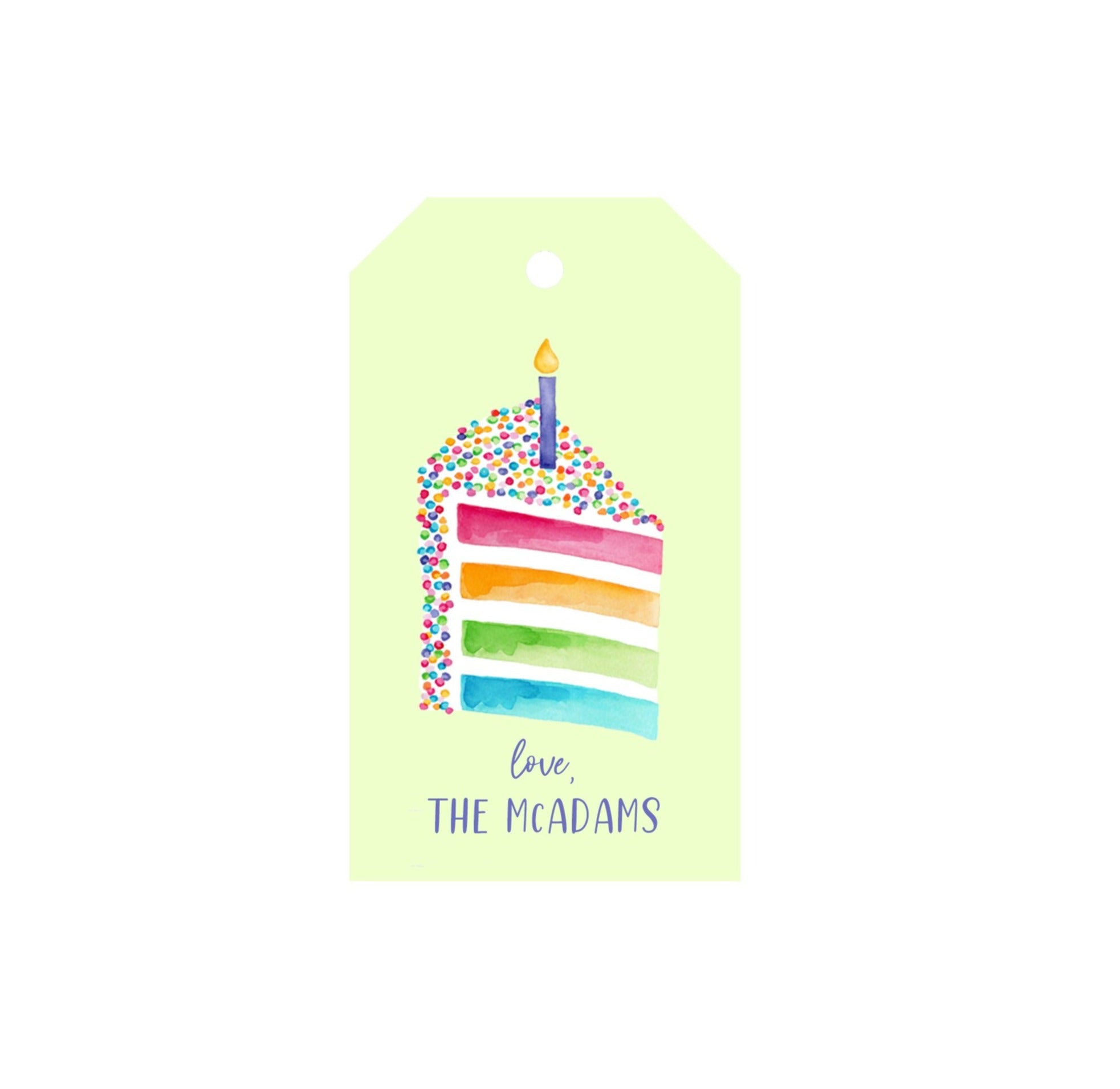 Sprinkles Cake Personalized Luggage Gift Tags