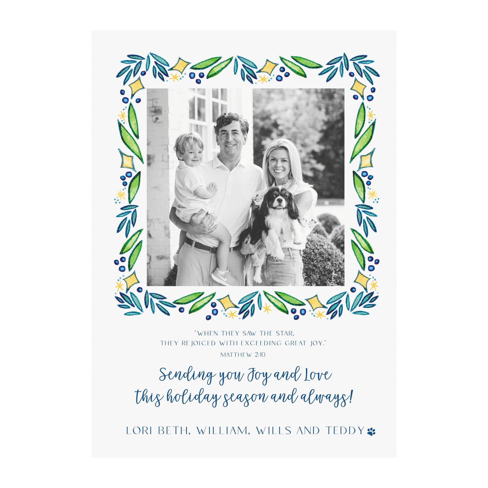 Starry Nights Holiday Photo Cards
