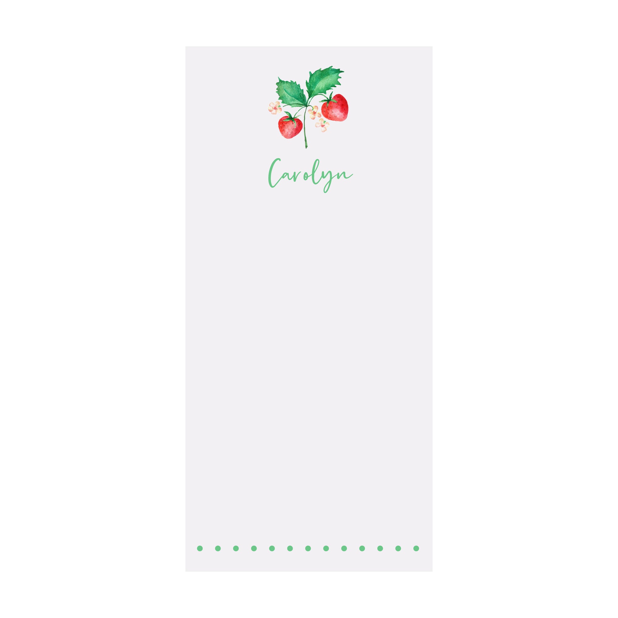 Wild Strawberry Notepad- Personalized