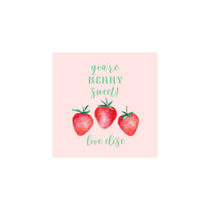 Berry Sweet Strawberry Valentine Gift Tags & Stickers