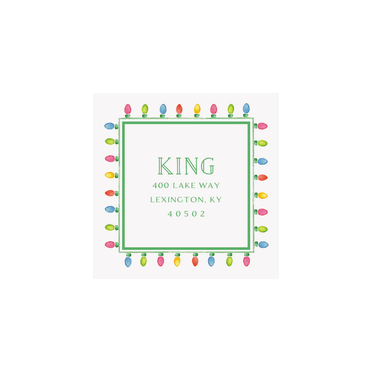 Return Address Stickers for Holiday Photo Cards & Invitations