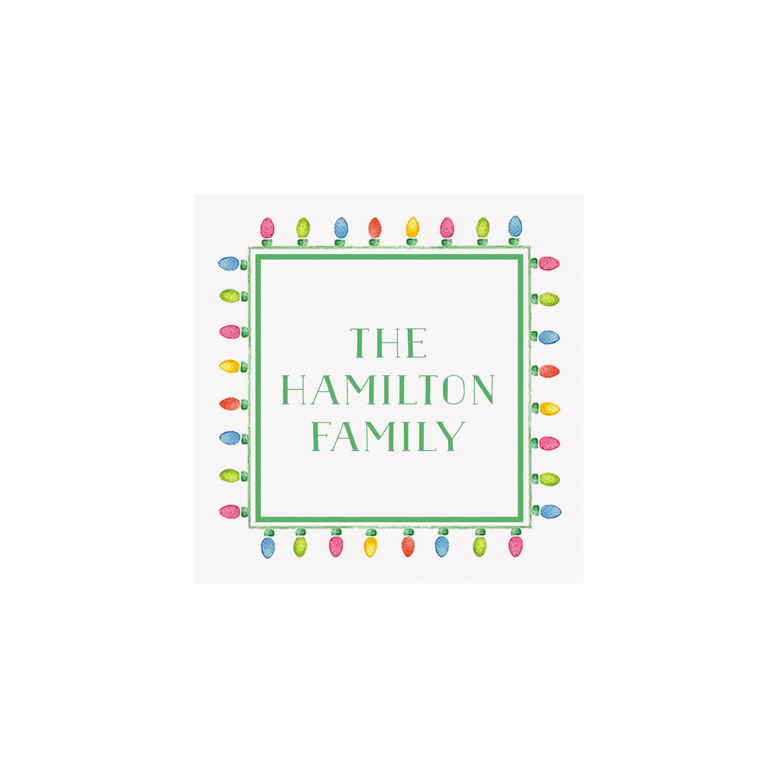 String Lights Border Personalized Gift Tags & Stickers