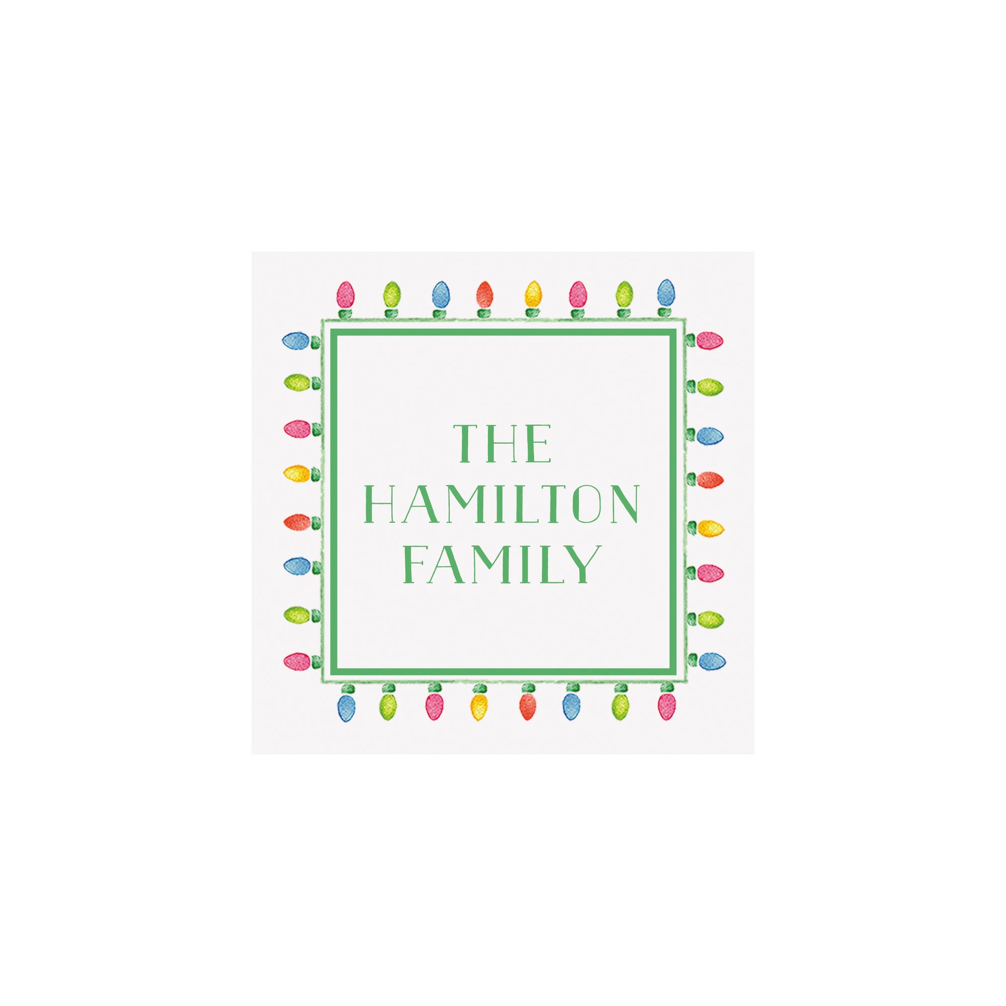 String Lights Border Personalized Gift Tags & Stickers