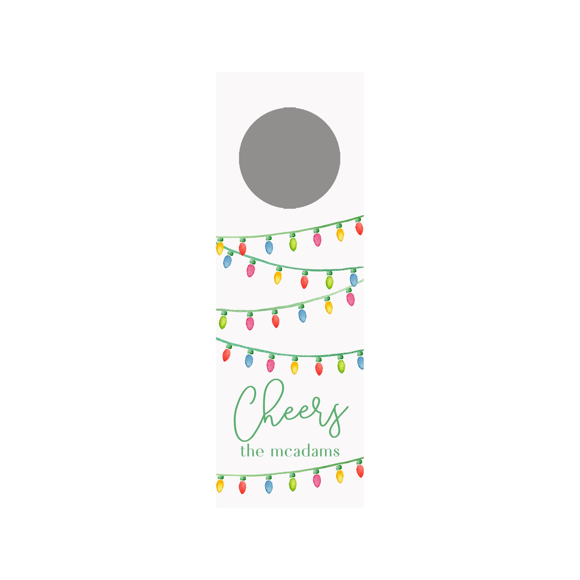 String Lights Personalized Wine Tag