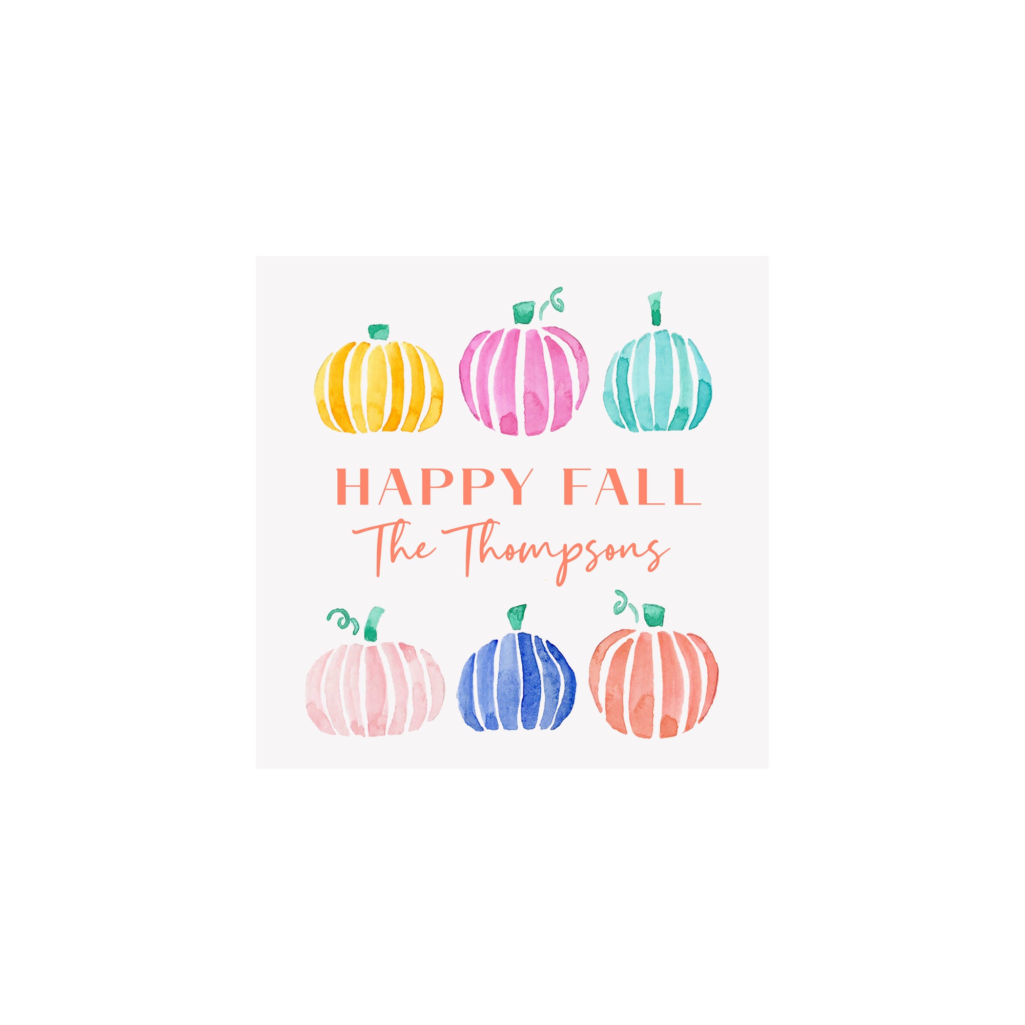 Striped Pumpkins Personalized Gift Tags & Stickers