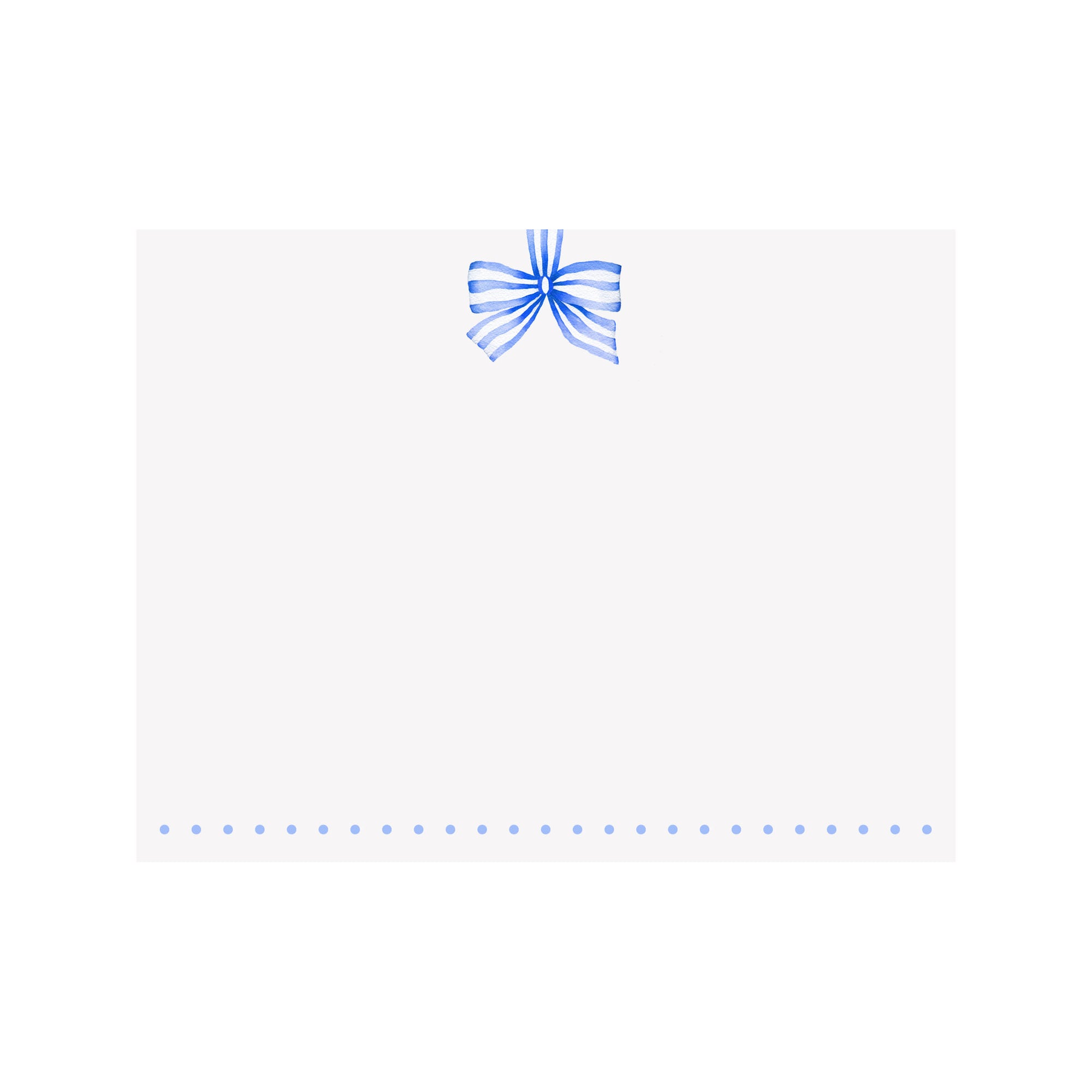 Striped Ribbon Note Card- Blue