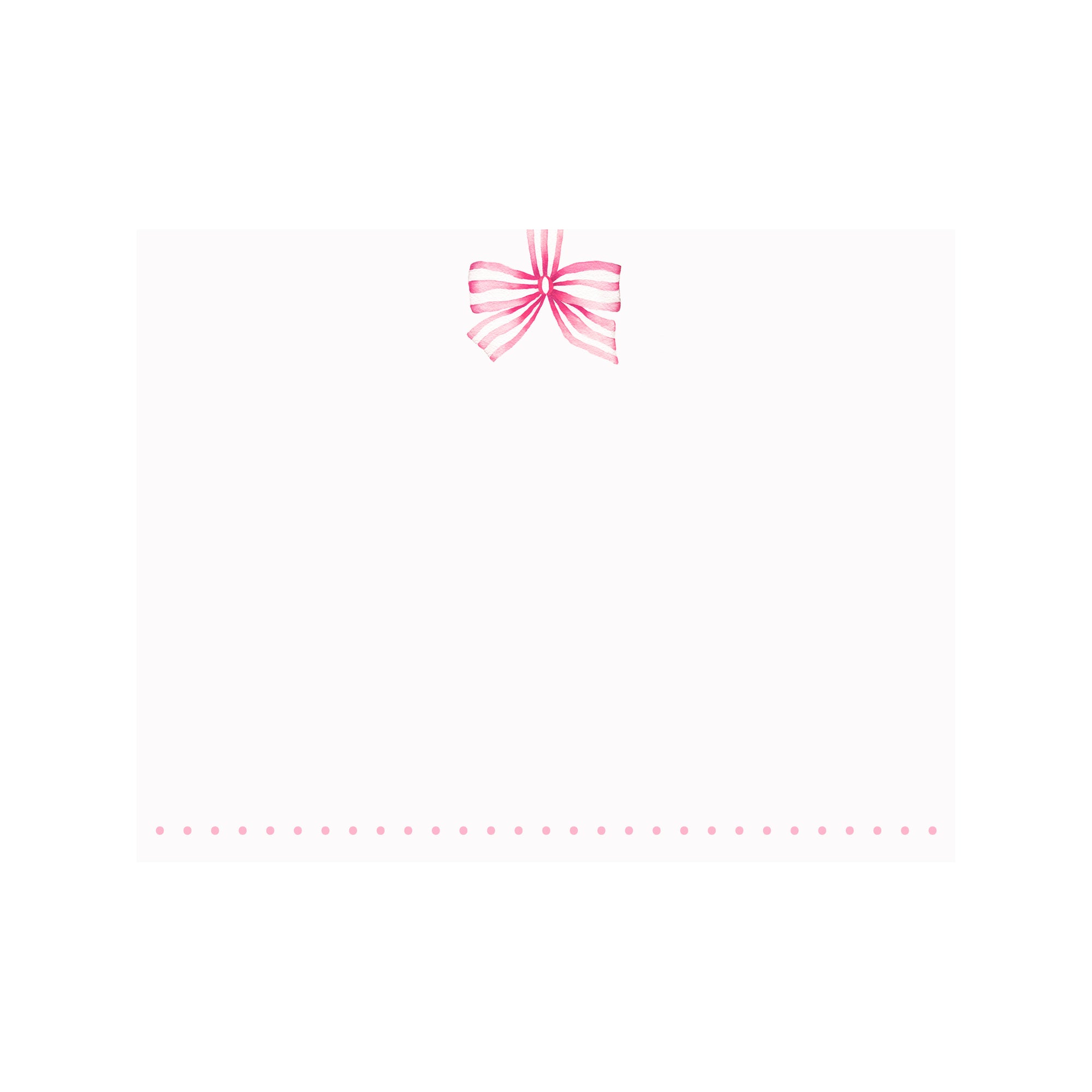 Striped Ribbon Note Card- Pink
